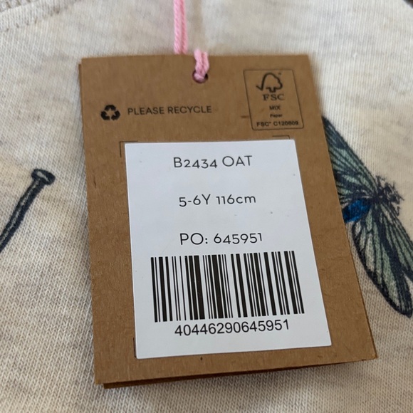 Boden Beige Boys Frogs Fish Canoes Birds Sweatshirt-5-6 YEARS OLD - Picture 2 of 7